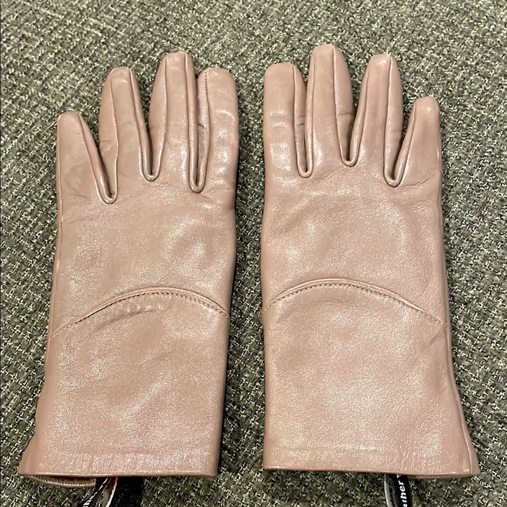 Mashad Leather taupe gloves (sz s)